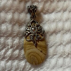 Sterling and Jasper Pendant by Doug Paulus